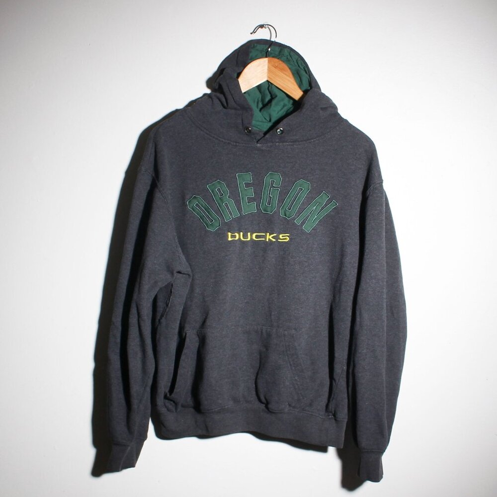 Oregon Ducks Hoodie Mens Medium Gray Pullover